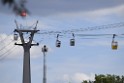 Koelner Seilbahn Gondel blieb haengen Koeln Linksrheinisch P115